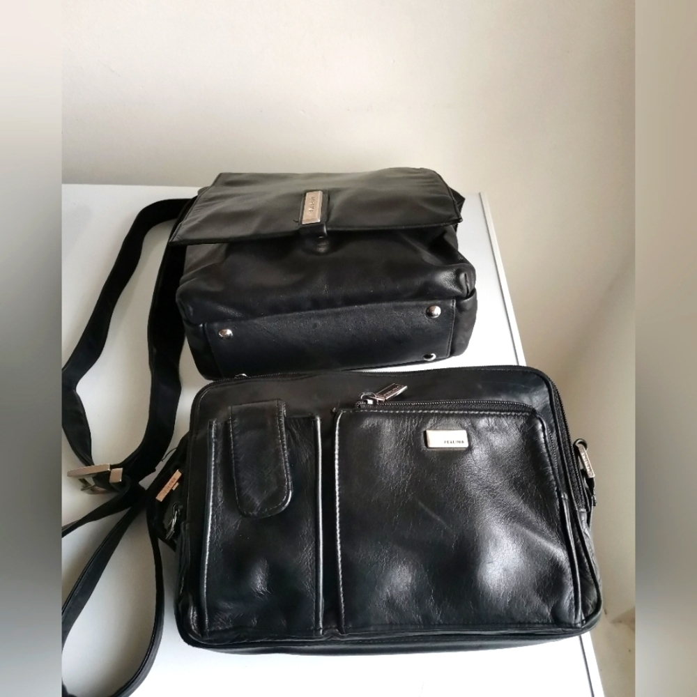 PERLINA NEW YORK LEATHER CROSSBODY BAGS BUNDLE (2 BAGS)